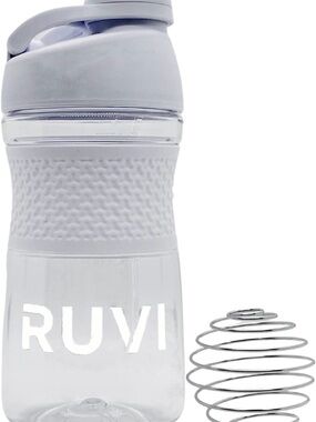 RUVI Shake Bottle 7-9 oz Leakproof Flip Lock Lid